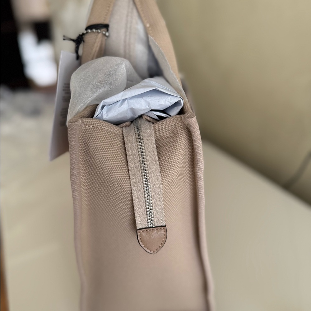 Coach Tan Cargo Tote with Embroidered Logo - Picture 7 of 9